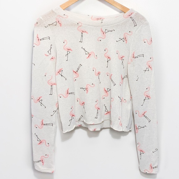 Flamingo Cropped Long Sleeve - Size S - Picture 2 of 3